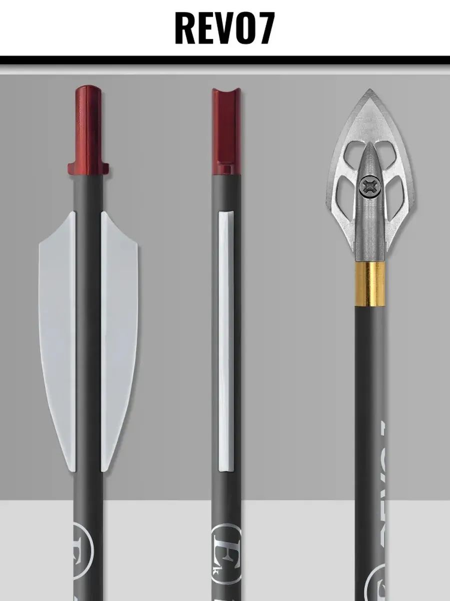 Стрела карбоновая 6,5" для арбалета Ek Revo 7 наконечник Broadhead (комплект 7 шт.) — изображение 15