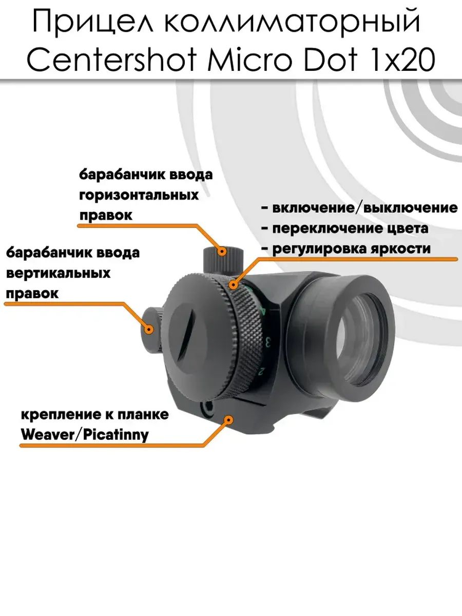 Прицел коллиматорный Micro Dot 1х20 — изображение 20