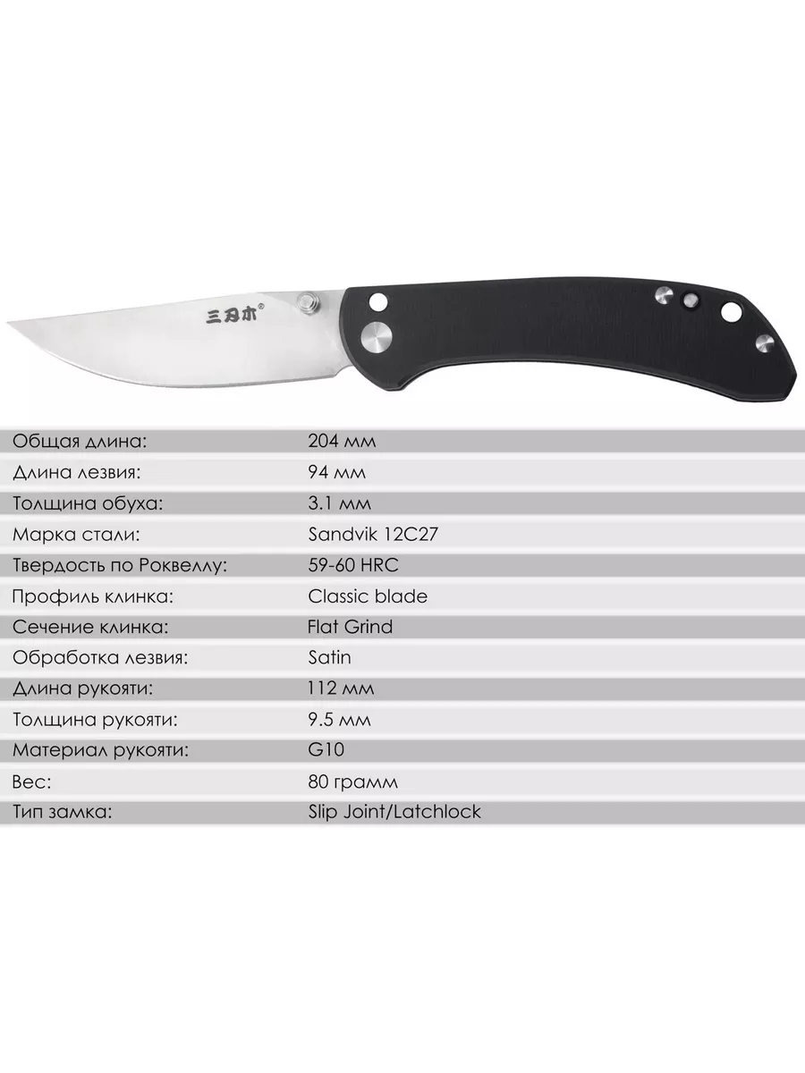 Нож складной SanRenMu 9165 — изображение 8
