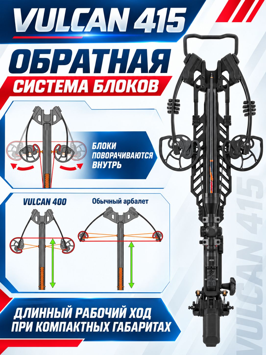 Арбалет блочный Ek Vulcan 415 черный c комплектацией — изображение 23