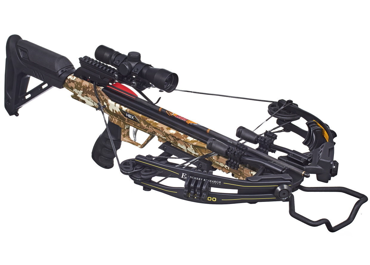 Арбалет блочный Ek HEX-400 KIT с прицелом для охоты камуфляж — изображение 8