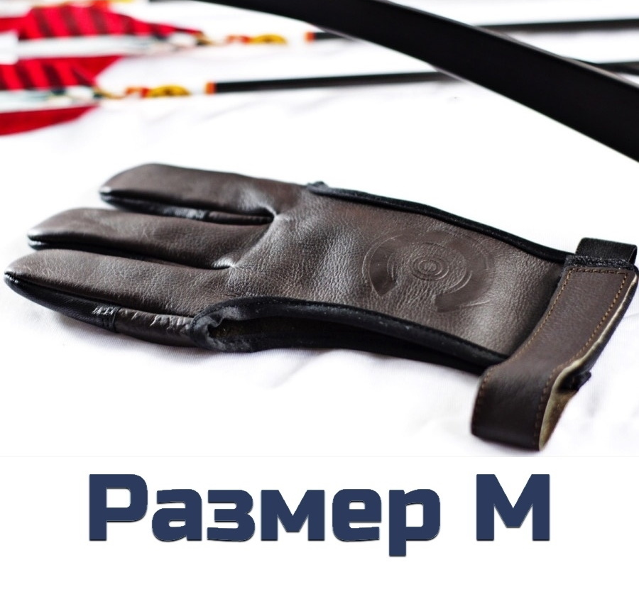 Напальчник традиционный на липучке, кожа, размер M