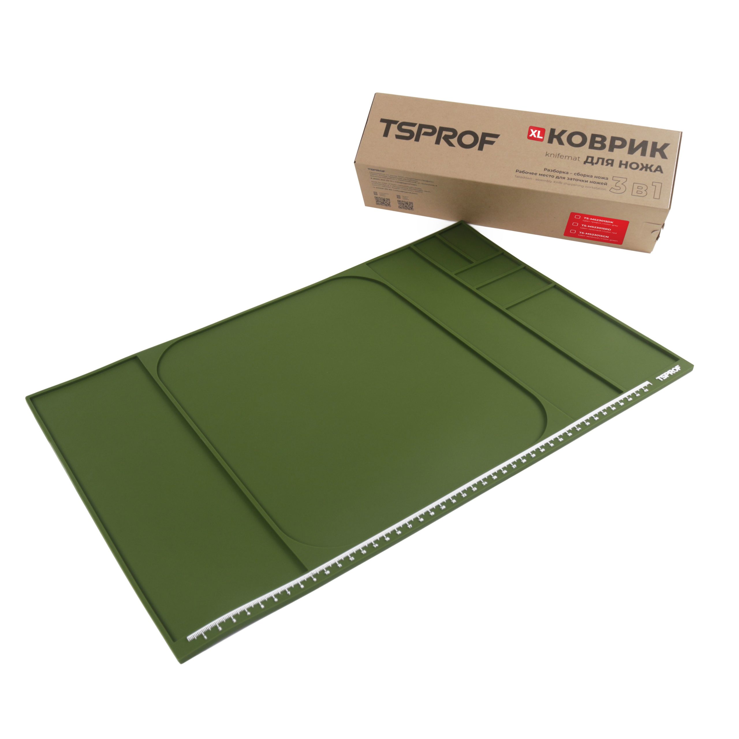 Коврик TSPROF XL для сборки, разборки, заточки ножей (зеленый) — изображение 8