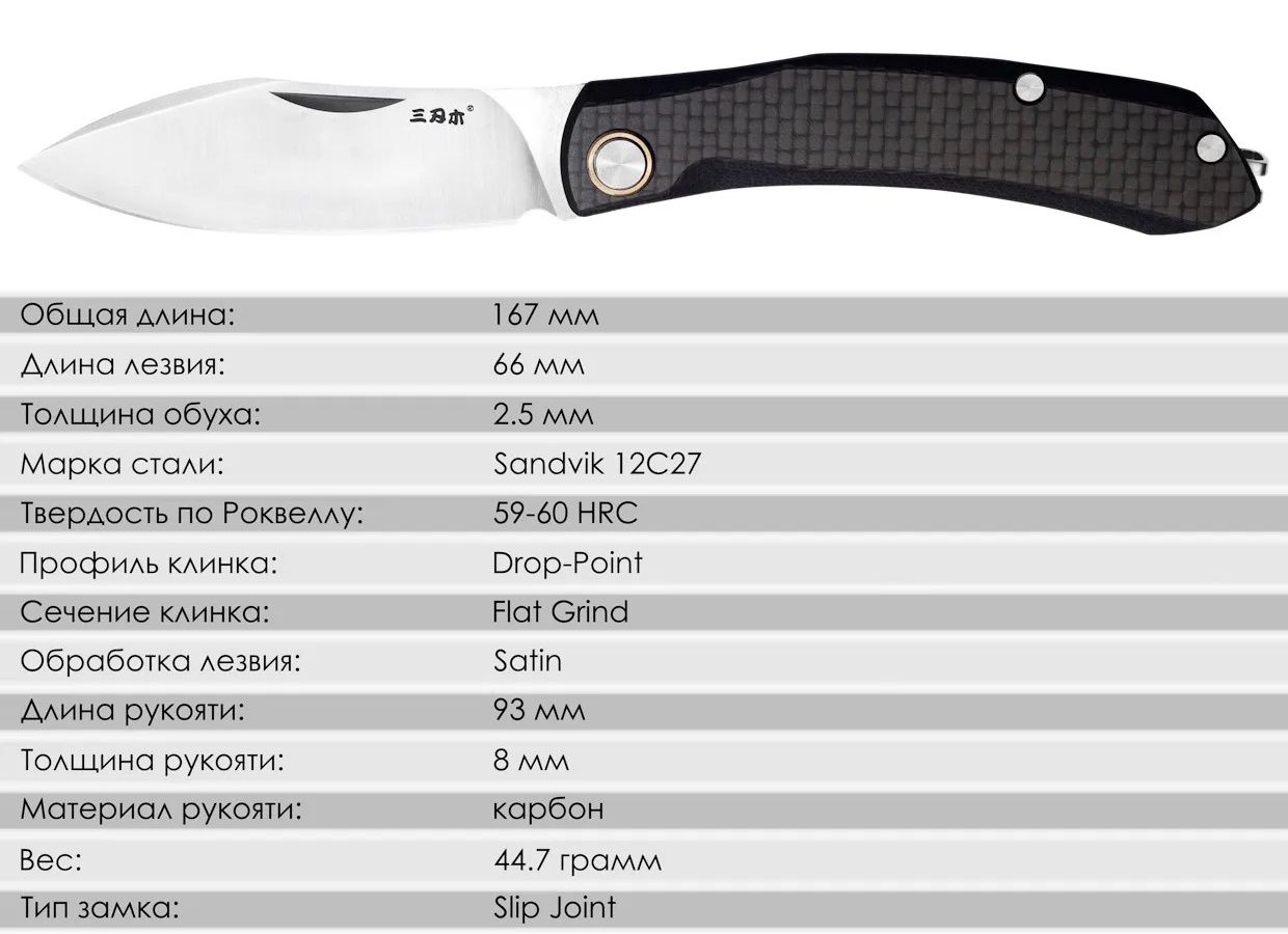 Нож складной SanRenMu 7315 — изображение 2