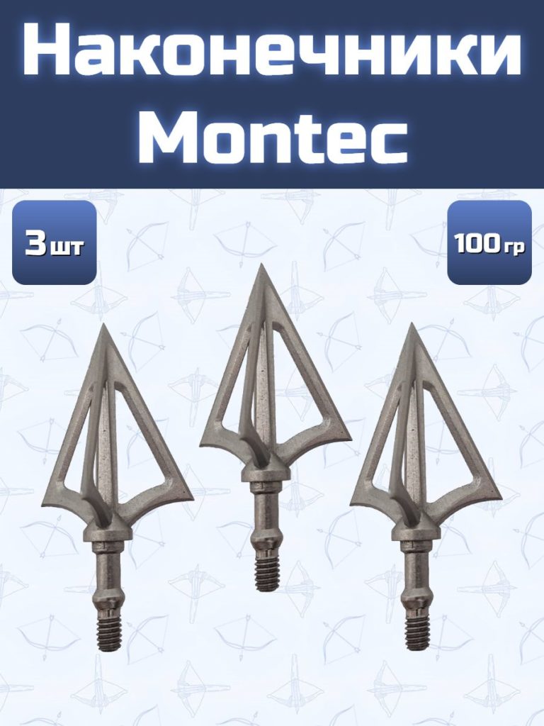 Наконечник Montec 100 гран 3 шт.