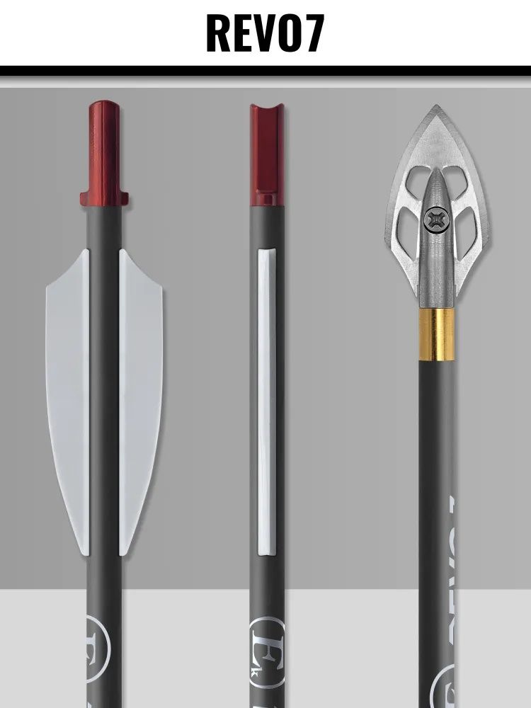 Стрела карбоновая 6,5" для арбалета Ek Revo 7 наконечник Broadhead (комплект 7 шт.) — изображение 5