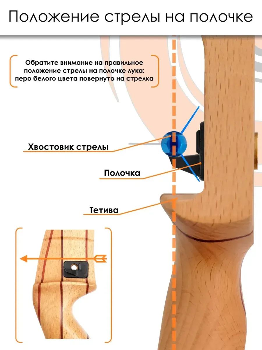 Лук рекурсивный Centershot Classic 68" 30# с комплектом — изображение 27