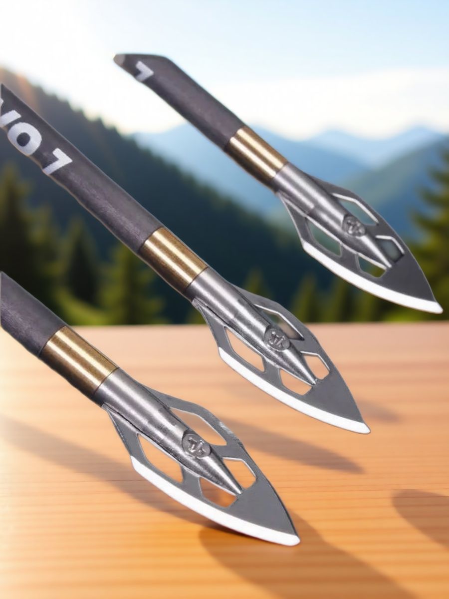 Стрела карбоновая 6,5" для арбалета Ek Revo 7 наконечник Broadhead (комплект 7 шт.) — изображение 9